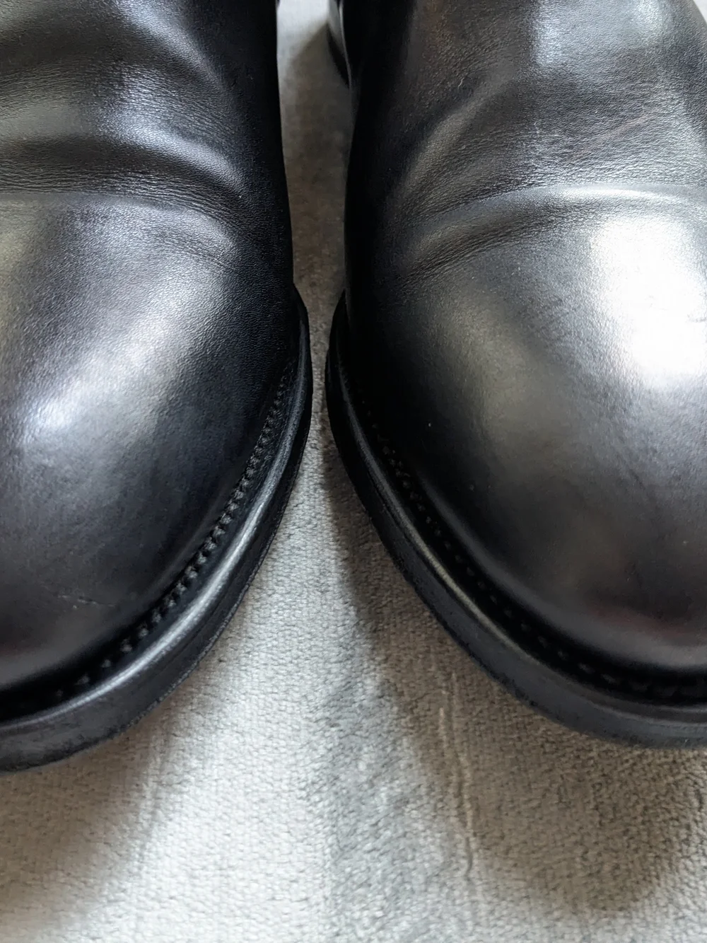 Gucci Black Leather Chelsea Boots for Men Size Zip US 11